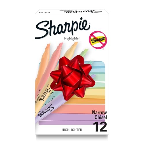 Sharpie Pocket Highlighters, Mild Pastel Colors, Assorted, Chisel Tip, 144 Count - School, Home, and Office Use, Teacher Supplies, Pack of 12 - color: Pastel