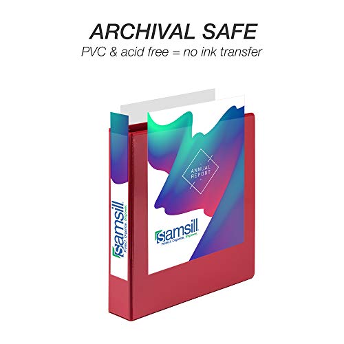 Samsill Durable 1.5 inch 3 Ring Binder, D Ring Binder, 100% Recycled Chipboard, Red - color: Red, size: 1 Pack, style: 1.5 Inch
