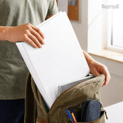 Samsill 0.5 Inch 3 Ring Binder, Economy Round Ring, Clear View Cover, 100 Sheet Capacity - for School, Home, Office - White, 6 Pack - color: White, size: 6-Pack, style: 0.5-Inch