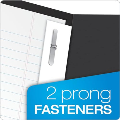 Oxford Two-Pocket Folders w/Fasteners, Black, Letter Size, 25 per Box (57706) - color: Black, size: 25 Count