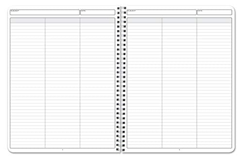 BookFactory 3 Column Log Book, Wire-O, 100 Pages | Columnar Notebook Format, 8.5'' x 11'' - Made in USA - size: 3 Column, style: Wire-O