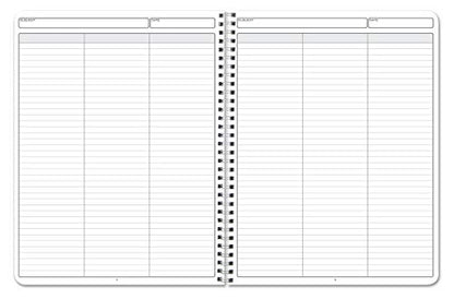 BookFactory 3 Column Log Book, Wire-O, 100 Pages | Columnar Notebook Format, 8.5'' x 11'' - Made in USA - size: 3 Column, style: Wire-O