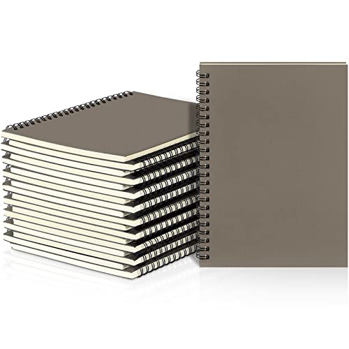 Yahenda 18 Pcs Spiral Notebooks Bulk, A5 8.3 x 5.5 Inch College Ruled Lined Notebooks, 100 Pages Soft Cover Journals for Students Classroom Office Back to School Supplies (Dark Gray) - color: Dark Gray