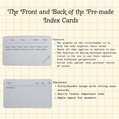Tailored Flashcards to Curate Note Cards 5x3" Heavy Duty White Pre-made Index Cards with Rings, 450 Pack,2 Kraft Covers, 6 Binder Rings for Nursing College Students.