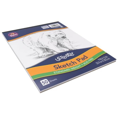 UCreate Sketch Pad, Standard Weight, 9" x 12", 50 Sheets - size: 50 Count (Pack of 1)