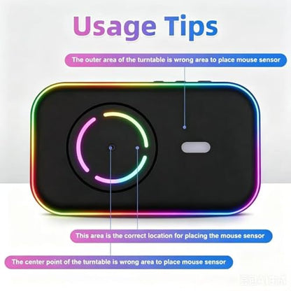 Ultra Slim Silent Mouse Mover Jiggler, USB-C Plug & Play, 100% Undetectable with Custom Timer & RGB LED Light, Realistic Movement Prevents Screen Lock, Ideal for WFH, Office, Home and Travel(Black3) - color: Black3