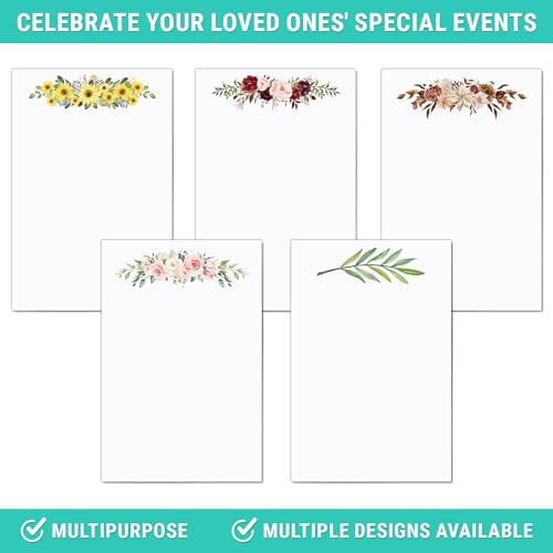 321Done Blank Note Cards, 4x6 Thick Cardstock - Greenery Leaves White Card Stock, Notecards & Stationery for Writing, Stamping, Printing - Made in USA, Set of 50 - No Envelopes - color: Greenery, White, size: 4x6, Vertical
