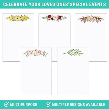 321Done Blank Note Cards, 4x6 Thick Cardstock - Greenery Leaves White Card Stock, Notecards & Stationery for Writing, Stamping, Printing - Made in USA, Set of 50 - No Envelopes - color: Greenery, White, size: 4x6, Vertical