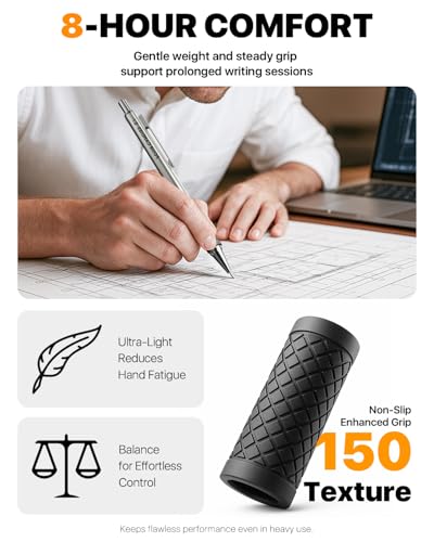 6PCS Metal Mechanical Pencil Set with 0.7mm Medium Point, 360 Leads, 12 Erasers, Art Mechanical Pencils Pack with Storage Case for School Writing, Sketching, Drawing & Professional Drafting - size: 6 Count (Pack of 1)