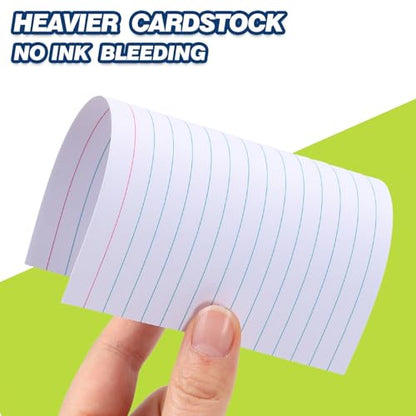 Extra Heavyweight 4x6 Inch Ruled Index Cards, Made of 92lb Weight Thick Paper Ruled Notecards, Double Sided Thick Flash Cards for Note-Taking, Studying, Ideal for School, Home and Office - 50 Count - style: 4X6IN - 50Count