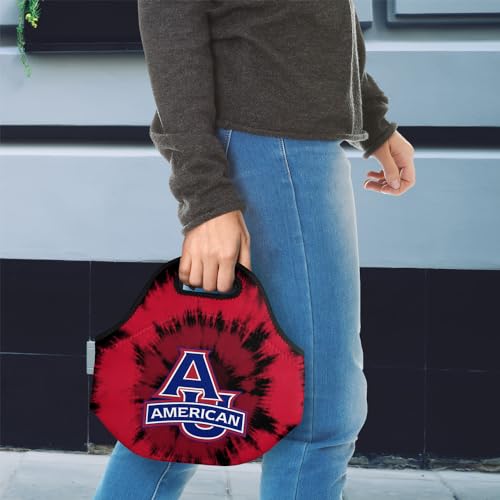 Campus Lab American University Tie-Dye Soft Neoprene Lunch Bag, Lightweight - color: American University AU Eagles