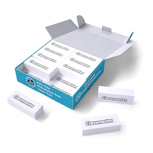 Classmaster Large Plastic Pencil Erasers 20-Pieces