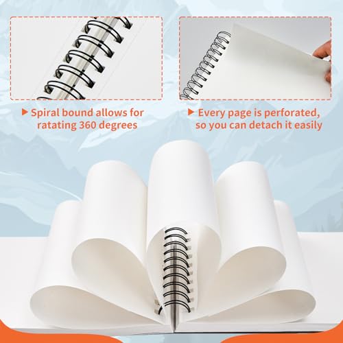 MARTCOLOR 5.5X8.5” Premium Sketch Book, 100 Sheets(68 lb/100gsm) Sketchbook | Spiral Bound, Acid-Free Drawing Paper, Artist Sketch Pad for Beginners & Pro Artists, Perfect for Most Dry Media