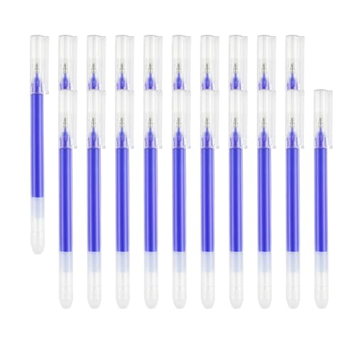Volcanics Erasable Gel Pens Blue Ink 20 Pack Erasable Gel Ink Pens with Caps, Smooth Writing, Erasable Pens for Office, Drawing, Journaling - color: Blue