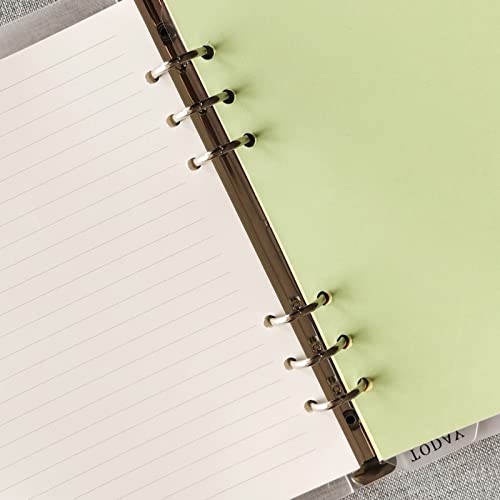 DY.2ten A6-135 Sheets (270 Pages) Graphic Paper Refills + 2 Zipper Pockets + 5 Dividers + Note Tabs + Ruler - color: A6 Lined Paper