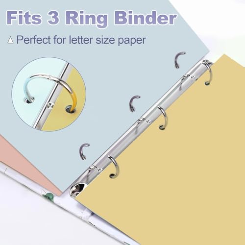 6 Sets Dividers for 3 Ring Binder,8 Tab,Come with 252 Pcs Blank Sticky Labels - size: 6Sets-8TAB