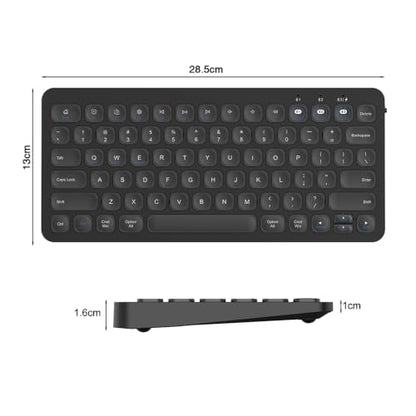 Keyboard, Wireless Bluetooth Keyboard, Multi-Device Ergonomic, Wireless, Compatible with Laptop/PC/Notebook/MacBook/Computer, for iPhone/iPad/iPad mini/iPad Air/Smart TV - color: BK