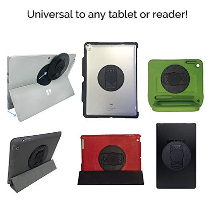G-Hold® - Comfort Tablet Holder Works with Any Tablet, Tablet case, e-Reader, iPad - Universal, Ergonomic, Rotating, Folds Flat and Adjustable (Black) - color: Black Engraved