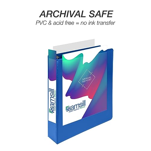 Samsill Durable 1.5 Inch Binder, D Ring Binder, 100% Recycled Chipboard, Blueberry - color: Blueberry, size: 1 Pack, style: 1.5 Inch