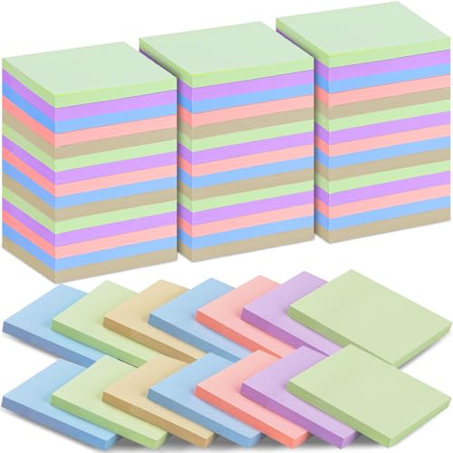 35 Pack Sticky Notes Bulk 3x3 Inch 5 Morandi Pastel Colors Memo Pads | 75 Sheets Per Pad, Self Stick Notes, Adhesive Paper, Office, School, Home, Planning, Journaling, Organization - color: 5 Morandi Colors-35 Pcs