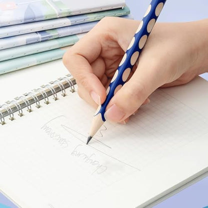 M&G 30pcs Triangular Pencils, 2B Pencils with Grip Correction, Wooden Graphite Pencils, Pre-Sharpened Break-Resistant, Suitable for Writing, Drawing, and Sketching - style: 30pcs Blue 2B