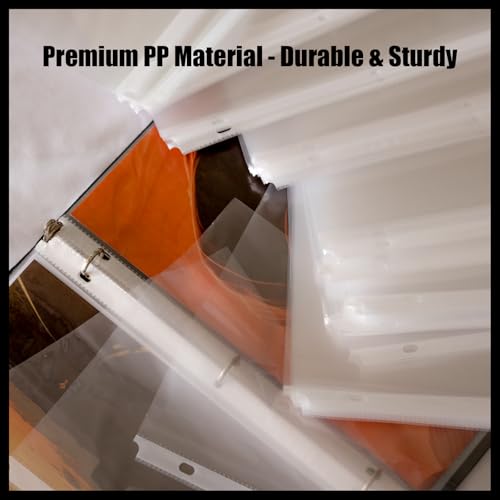 200 Pack Clear Sheet Protectors for 3 Ring Binder, Polypropylene Acid-Free Material, 8.5 x 11 Inch Letter Size, Protector of Your Documents