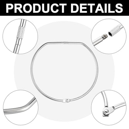 Dunzoom 8 Pack 5 Inch Loose Leaf Binder Rings Large Book Metal D-Shaped Rings with Nickel Plated Steel for Index Cards Keychain Washi Tape Receipts Memos Files DIY Photos Craft Supplies - size: 5 Inch