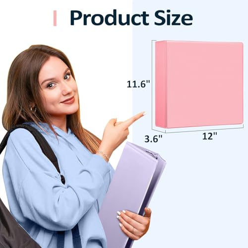 Sooez BinderX Extra Durable 2 Inch 3-Ring Binder, Holds 520 Sheets of 8.5x11 Paper, Customizable View Cover with Inside Pockets, Heavy Duty Binder for School, Dark Blue - color: Dark Blue, size: 2 inch