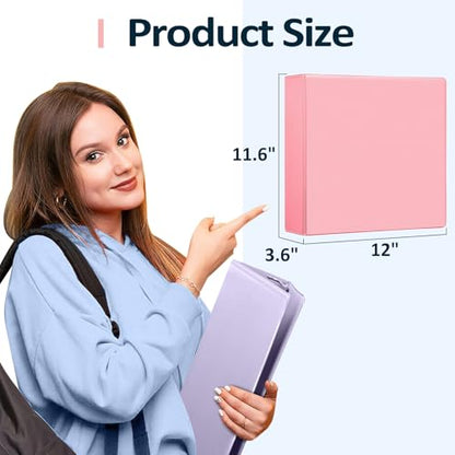 Sooez BinderX Extra Durable 2 Inch 3-Ring Binder, Holds 520 Sheets of 8.5x11 Paper, Customizable View Cover with Inside Pockets, Heavy Duty Binder for School, Dark Blue - color: Dark Blue, size: 2 inch