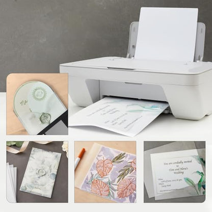 Paper Junkie Vellum Paper - 8.5 x 11 in, 100 Sheets White Translucent - Translucent & Transparent Printer Sheets for Inkjet & Laser - Printable Tracing Paper for Invitations, Sketching & Drawing - size: 8.5 x 11 inches