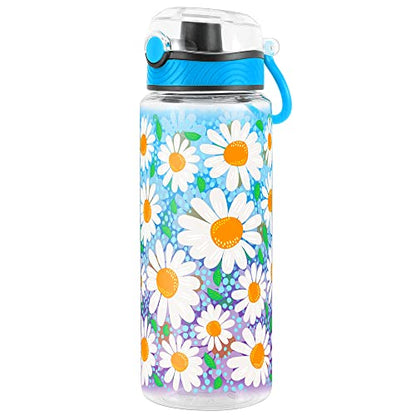 Cute Water Bottle for School Kids Girls, BPA FREE Tritan & Leak Proof & Easy Clean & Carry Handle, 23oz/ 680ml - Daisy - color: Daisy