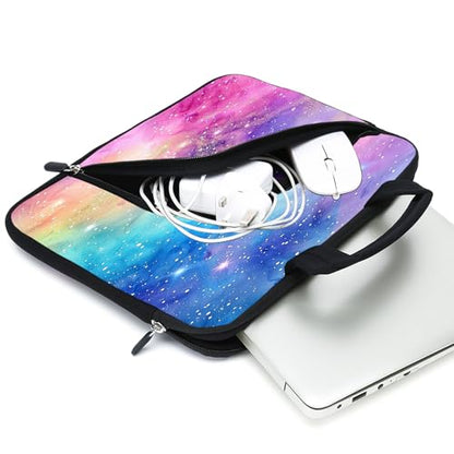 Laptop Sleeve - 11.6-12.2 inches Chromebook, Ultrabook & Tablet Case - Neoprene Handle Sleeve for Men & Women, Two Pockets (Starry Sky) - color: starry sky