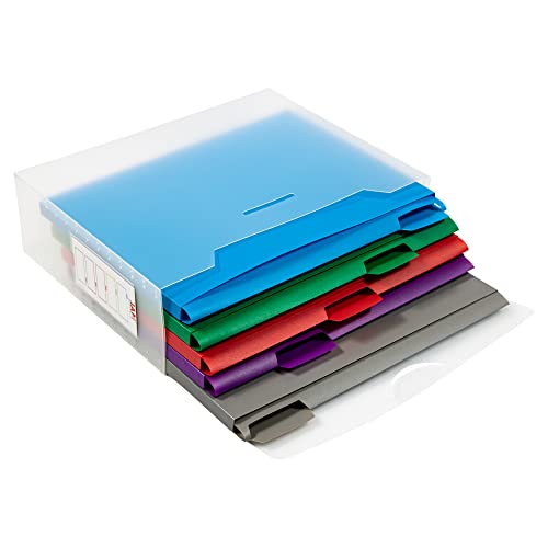 JAM PAPER 컬러 파일이 있는 보관 상자 - 31.8 x 24.9cm(12.5 x 9.5인치) 8.9cm(3.5인치) - 개별 판매 및 5 - color: 모음, size: Box Size