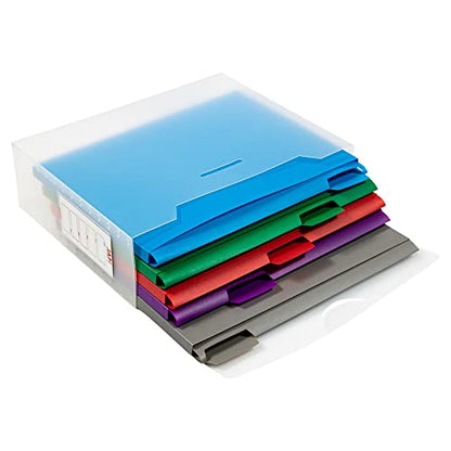 JAM PAPER 컬러 파일이 있는 보관 상자 - 31.8 x 24.9cm(12.5 x 9.5인치) 8.9cm(3.5인치) - 개별 판매 및 5 - color: 모음, size: Box Size