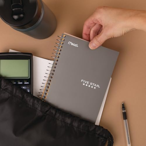 Five Star Wirebound Notebook, 1-Subject, Medium/College Rule, 80 Sheets 17.7 cm x 11.1cm (7" x 4.75 ") Assorted Cover Color