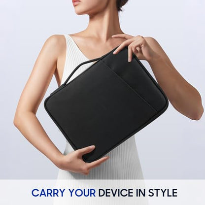 TiMOVO 9-11" Tablet Sleeve for iPad A16 & Galaxy Tab, Black | Protective Bag with Pockets, Fits iPad 10.9"/10.2" Air 11" 5th/4th Gen, Galaxy Tab A9+/A11+ 11" - color: Black, size: 9-11 Inch
