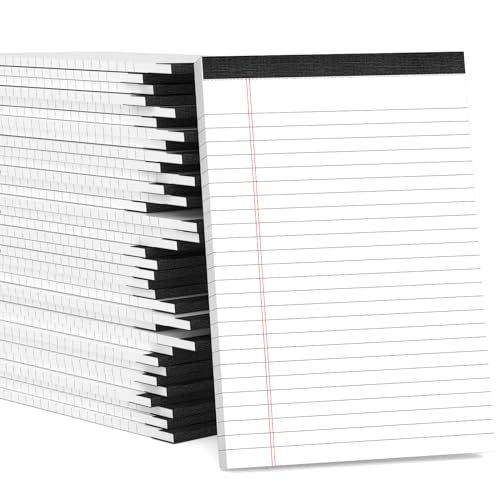 36 Pack Small Legal Pads 5x8 White Note Pads 5x8 College Ruled Paper Tablets for Office 80 GSM Paper Pads Narrow Ruled Legal Pad White Small Notepad 30 Sheets Writing Pad Lined Notepads for Office - color: White-36P