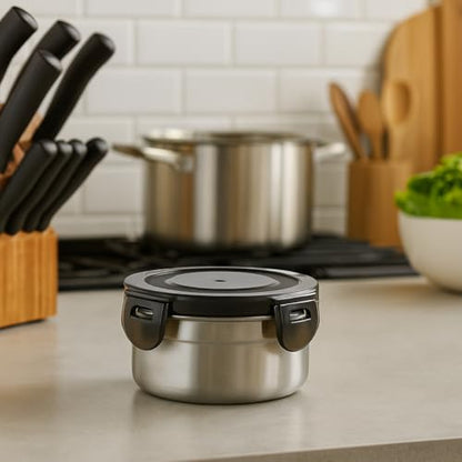 [6 Pack 4 Oz Small Condiment & Dip Containers with Leakproof Lids, Reusable Stainless Steel Bento Box Sauce Cups for Lunches, Picnics & Kitchen Storage (6pcs) - size: 6pcs