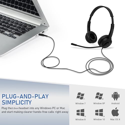 2 Pack Bulk Headphones with Microphone for Classroom Kids, On-Ear Wired Computer Headset with Rotating Mic for School Students K-12 Chromebooks PC Laptop Office Meetings - size: 2 Pack