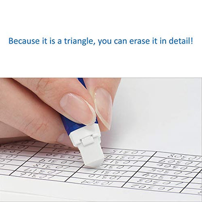 Four Mechanical Pens Set - 0. 3mm, 0. 5mm, 0. 7mm & 0. 9mm, with Ain Stein Refill Leads, Ain Clic Retractable Pen-type Triangle Eraser and Lihit Lab White Pencase