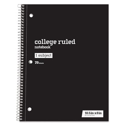 Just Basics® Wirebound Notebook, 8" x 10-1/2", College Ruled, 70 Sheets, Assorted Colors, Pack Of 6