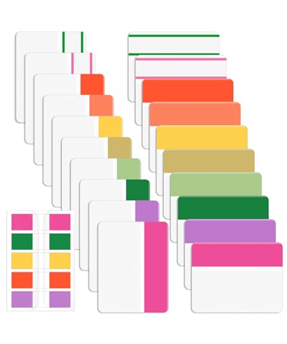 Mr. Pen- Sticky Index Tabs, 500 Pcs, 21 Sets, Colorful | Writable Colored Pages Markers Labels for Reading Notes, Books, Binders, Notebook, Folders and Classify Files - color: Flowers