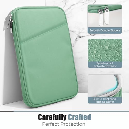 TiMOVO 9-11" Tablet Sleeve Bag for iPad 11-inch A16 2025, iPad 10.9"/10.2"| Air 11 Inch/5th/4th Gen. 10.9", Galaxy Tab A9+/A11Plus 11", Protective Bag with Pocket, Bodhi Green - color: Bodhi Green, size: 9-11 Inch