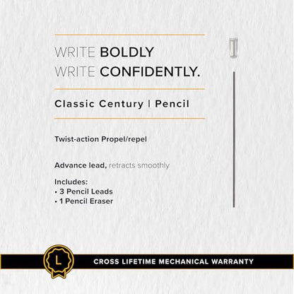 Cross Pencil (0.7mm) Classic Century Brush AT0083-14 - color: Satin Chrome