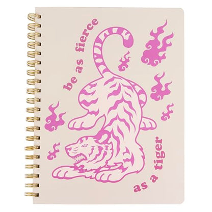 Pearhead Spiral Hardcover Notebook 8x10.5 – Pink Tiger College-Ruled Writing Journal with 200 Lined Pages, Perforated Paper for School, Notes & Creative Writing - color: Pink Tiger Spiral Notebook