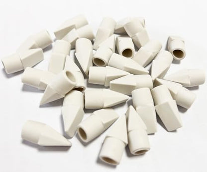 Pencil Cap Erasers 500-Pack Premium White Top Bulk Erasers Toppers for Office, Art and Exams - color: White