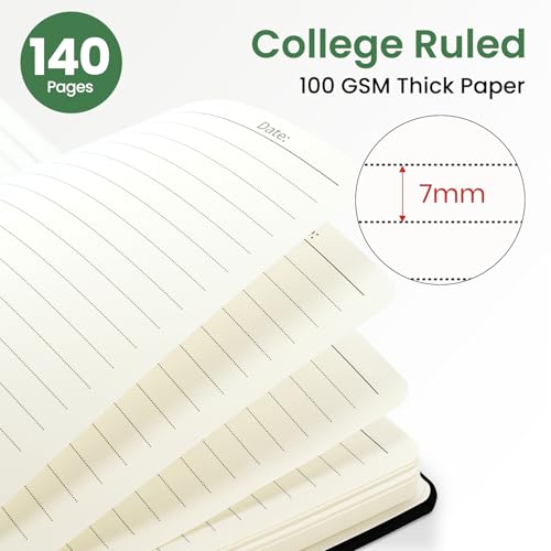 ZOTIA Lined Spiral Journal for Women, A5 Aesthetic Hardcover Notebook for Work, School & Note Taking, Pretty College Ruled Journal, 140 Pages, 6" x 8", Enchanted Garden - color: K-Enchanted Garden