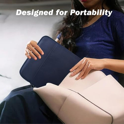 Dadanism 9-11 Inch Tablet Sleeve Bag Carrying Case for iPad (A16) 11th Gen 11", iPad 10th Gen 10.9" Air 5/4, iPad Air/Pro 11", iPad 9/8/7th 10.2", Galaxy Tab A11+ Plus 11"/S9 FE, Tab M11 11", Indigo - color: Dark Blue, size: 9-11 inch