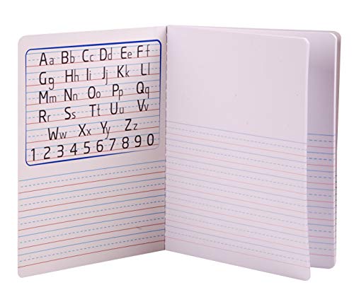 Mintra Primary Composition Notebook, 24 units 6-4 Pack, Blue Cover, 80 Sheets, 7.5in x 9.75in, 1/2 Sheet, Ruled with Drawing Area, Flexible Hardcover Journal, Grades K-2, School & Home Use - color: Primary Ruled, size: 24 units (6-4pks)