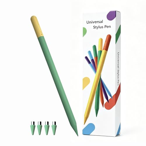 Active Pen for Samsung Galaxy Tab A11, A11+, A9, A9+, A8, A7 Lite, Capacitive Stylus for Samsung Tablet Android Touchscreens, High Precision Digital Pen with 4X Tips/Nibs (Green) - color: Green